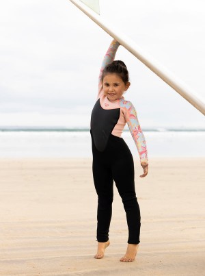 Girls' Roxy 3/2mm Prologue Back Zip Wetsuit Swimwear | 49081-JNLI