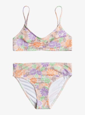 Girls' Roxy All About Sol Basic Bralette Set Swimwear | 10649-NJFI