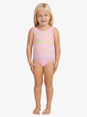 Girls' Roxy Beach Day Together One-Piece Swimwear | 02685-CFTA