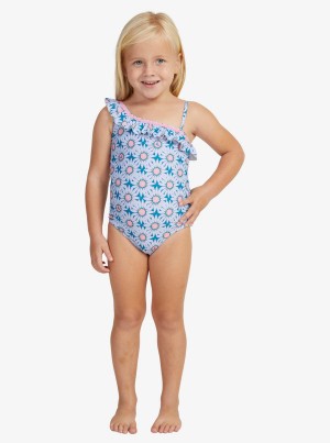 Girls' Roxy Bold Florals One-Piece Swimwear | 45362-KMUV