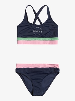 Girls' Roxy Ilacabo Active Set Swimwear | 53720-KQFH