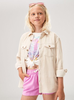 Girls' Roxy Let You Know Corduroy Tops | 13059-MWTI