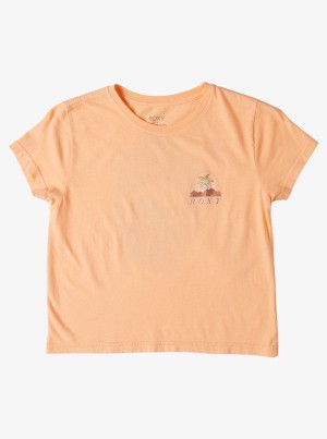 Girls' Roxy Palm Arcana Boyfriend T-shirts | 15487-GEYM