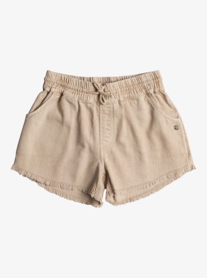 Girls' Roxy Scenic Route Twill Shorts | 18467-DFER