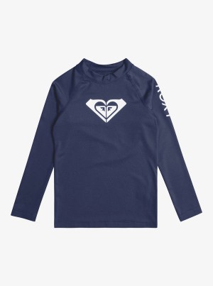 Girls' Roxy Whole Hearted Long Sleeve UPF 50 Rashguard Swimwear | 62094-WZKJ