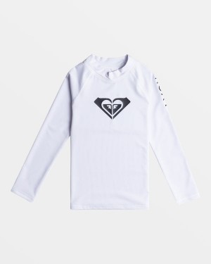 Girls' Roxy Whole Hearted Long Sleeve UPF 50 Rashguard Swimwear | 30429-BQXY