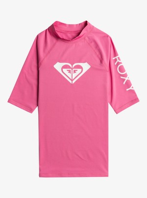 Girls' Roxy Wholehearted UPF 50 Short Sleeve Rashguard Swimwear | 50918-MEDZ