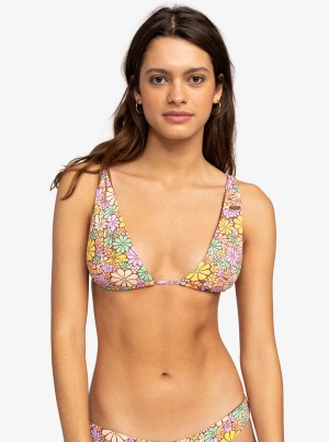 Roxy All About Sol Elongated Triangle Bikini Tops | 98045-REZJ