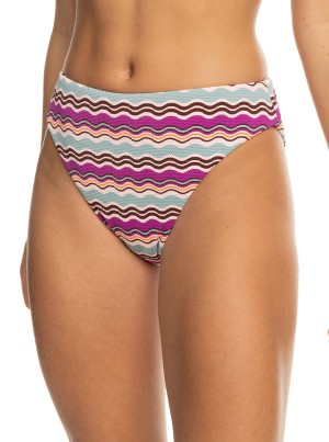 Roxy Flowy Mood Mid Waist Bikini Bottoms | 02398-QGWO