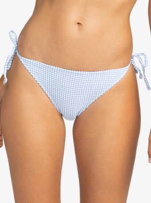 Roxy Gingham Tie-Side Cheeky Bikini Bottoms | 75368-VKRB