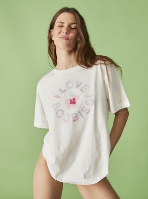 Roxy Keep A Breast Day T-shirts | 24650-SENH