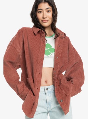 Roxy Kick Back Washed Corduroy Long Sleeve Tops | 67402-ZULJ