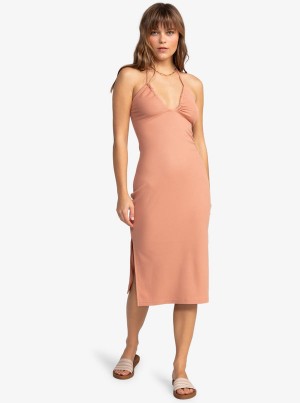 Roxy Late Sunset Halter Midi Dress | 35602-KETX