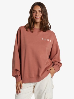 Roxy Lineup Oversized Crew Neck Hoodie | 62175-AFJG