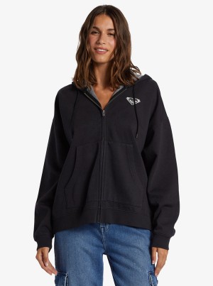 Roxy Lineup Oversized Zip-Up Hoodie | 45073-WCZO