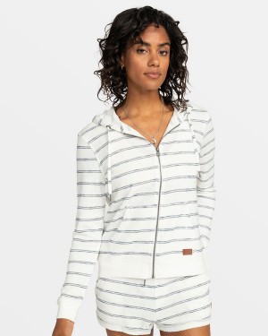 Roxy Perfect Wave Stripes Zip-Up Hoodie | 27506-UTFV