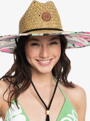 Roxy Pina To My Colada Printed Sun Hats | 40689-ZNHD