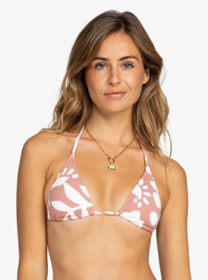 Roxy Printed Beach Classics Mini Tiki Tri Bikini Tops | 72518-HCJP