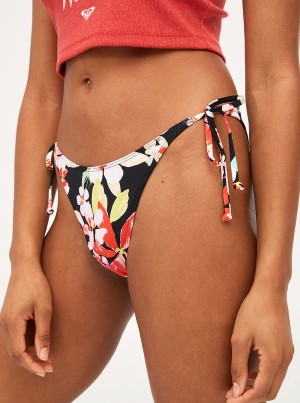 Roxy Printed Beach Classics Tie Side High Leg Cheeky Bikini Bottoms | 24391-TNGD