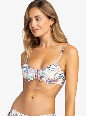 Roxy Printed Beach Classics Underwired Bikini Tops | 07421-AYOZ