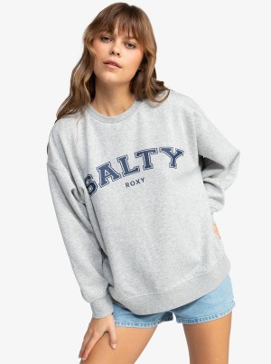 Roxy Salty Morning Hike Crew Neck Hoodie | 29763-ZGER