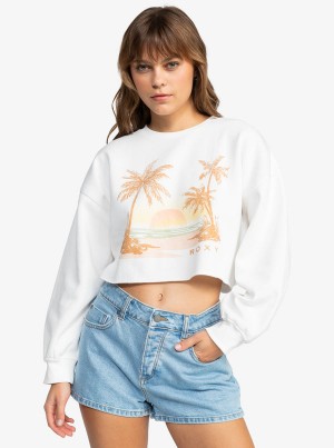 Roxy Sunset Beach Morning Hike Crop Hoodie | 17954-KAWL