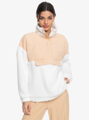 Roxy Waves Of Warmth Half-Zip Mock Neck Fleece Hoodie | 48309-ZKBM