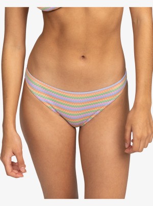 Roxy Wavy Stripe Moderate Bikini Bottoms | 37519-OGIW