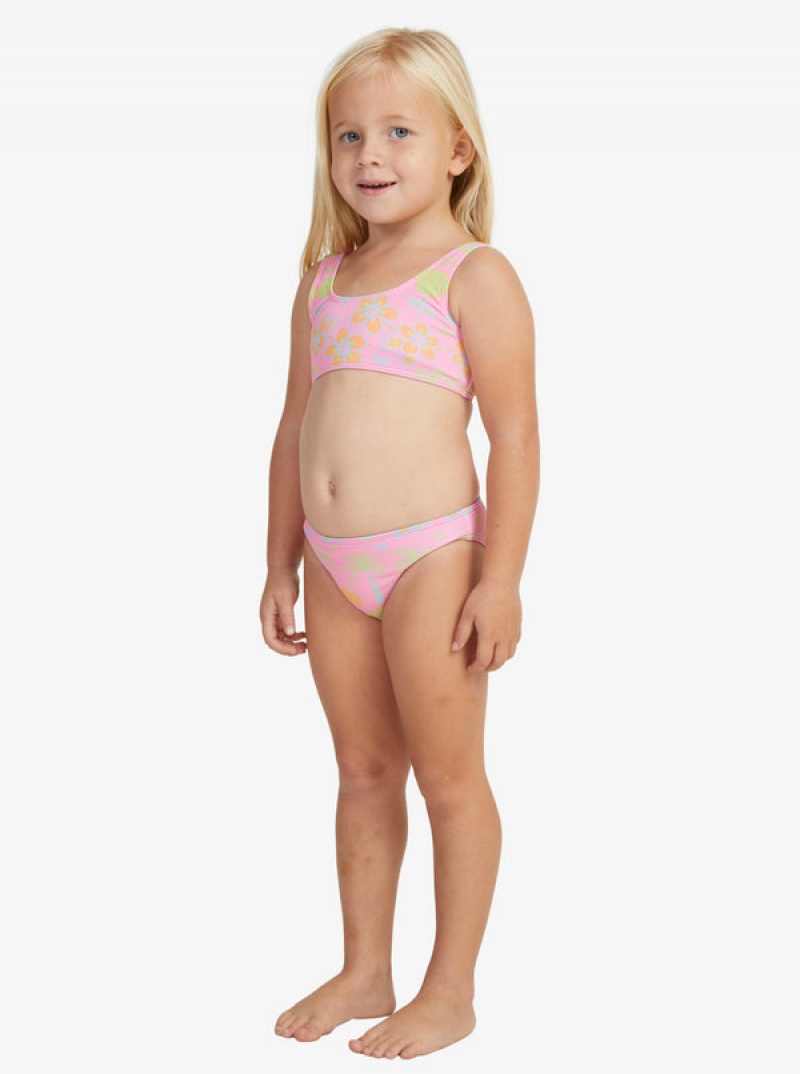 Girls' Roxy Beach Day Together Two Piece Bralette Set Swimwear | 91378-UQAN