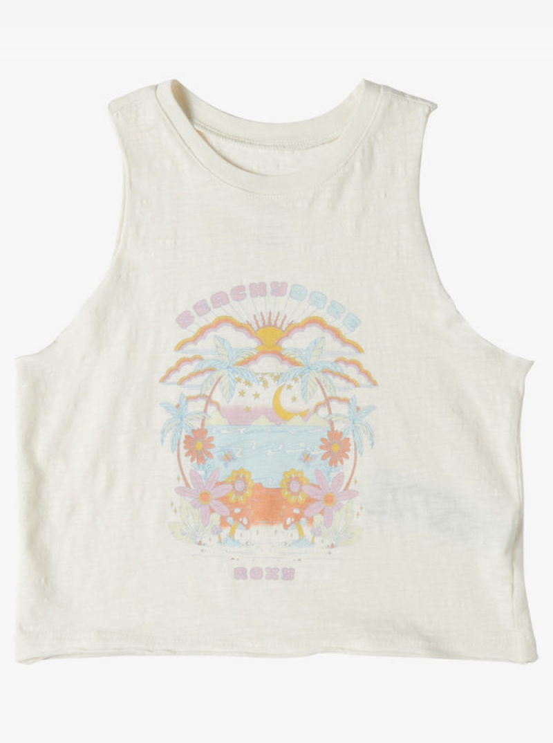 Girls\' Roxy Beachy Daze Muscle Tanks | 96853-XIJW