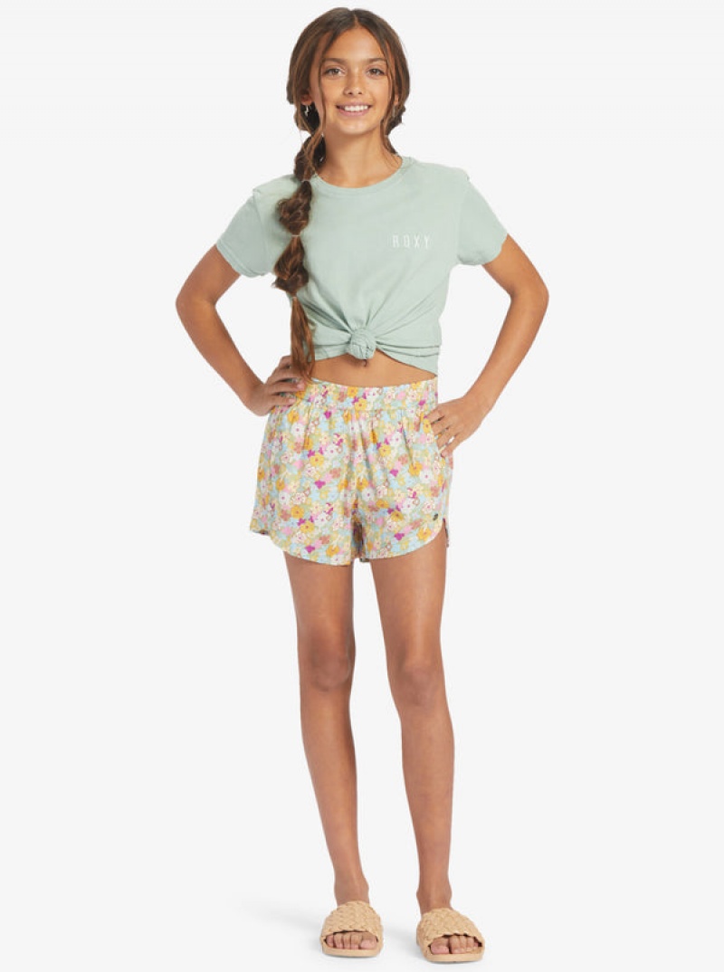 Girls' Roxy Canyon Moon Elastic Waist Shorts | 35201-QPNV