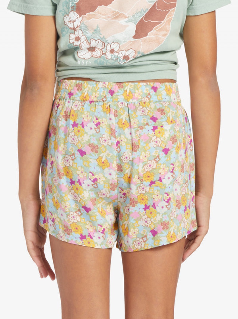 Girls' Roxy Canyon Moon Elastic Waist Shorts | 35201-QPNV