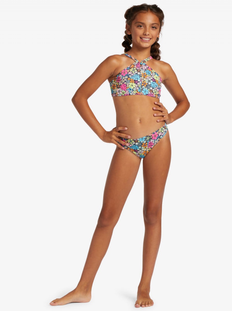 Girls' Roxy Daisy Mood Two Piece Set Swimwear | 86953-LDHW