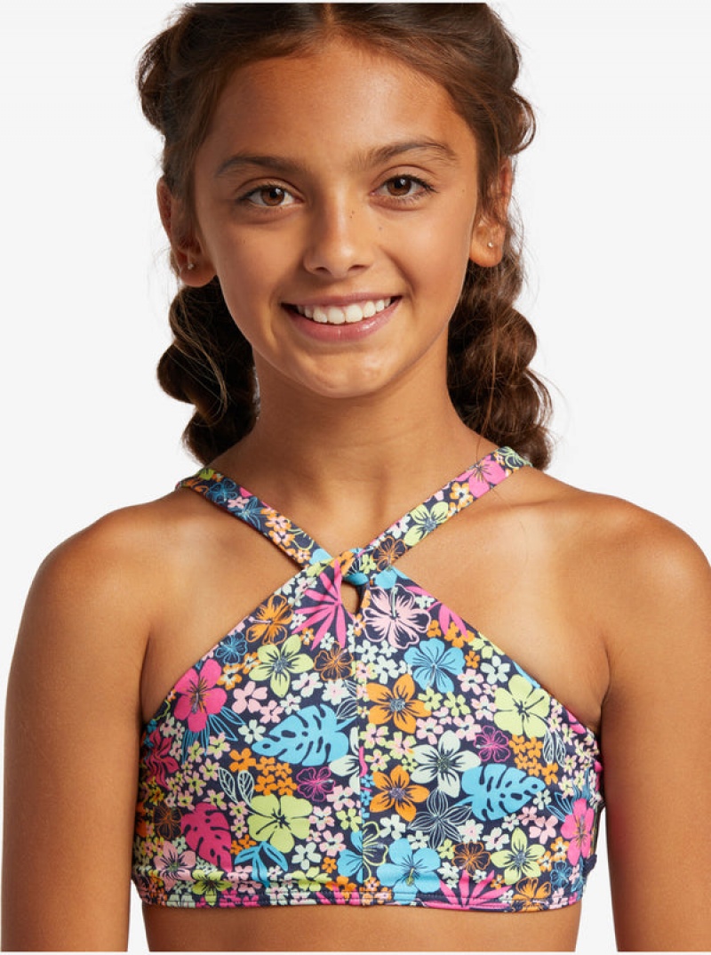 Girls' Roxy Daisy Mood Two Piece Set Swimwear | 86953-LDHW