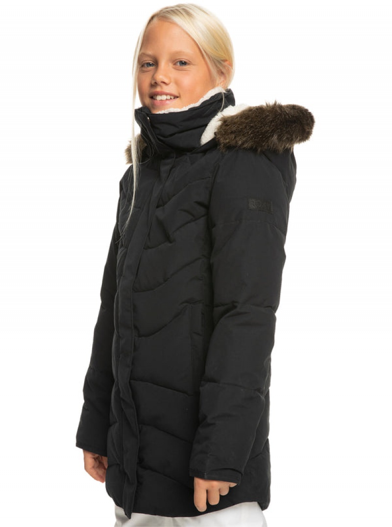 Girls' Roxy Elsie Longline Winter Jackets | 15297-SPNK