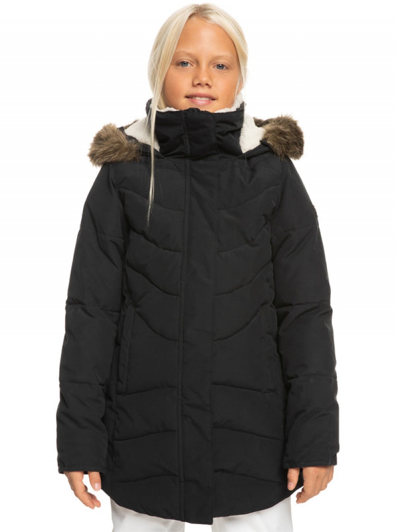 Girls\' Roxy Elsie Longline Winter Jackets | 15297-SPNK