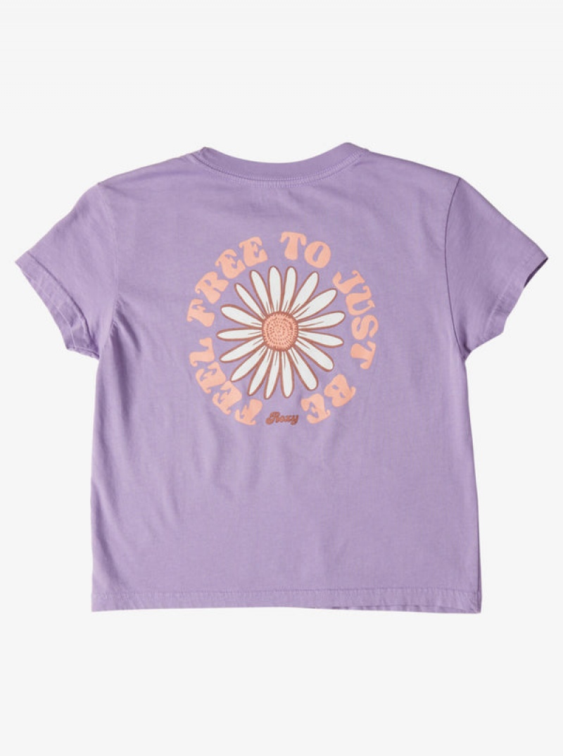 Girls' Roxy Feel Free Boyfriend T-shirts | 59407-KJQW