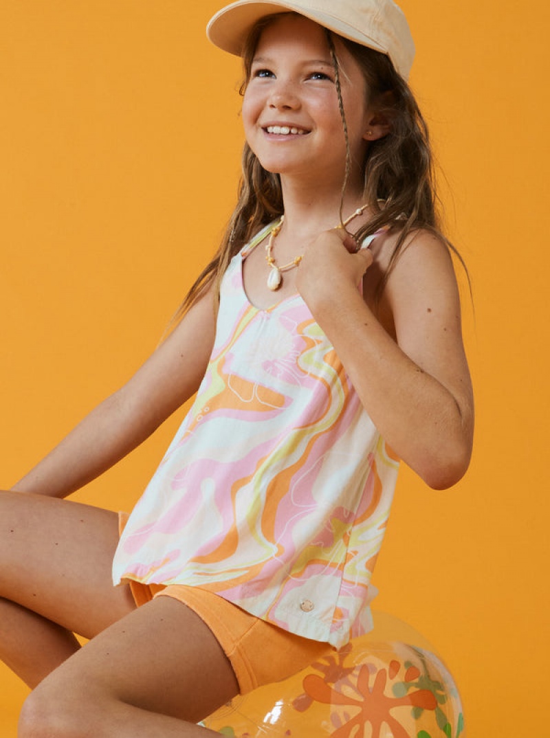 Girls' Roxy Good Influence Tops | 06975-PKTQ