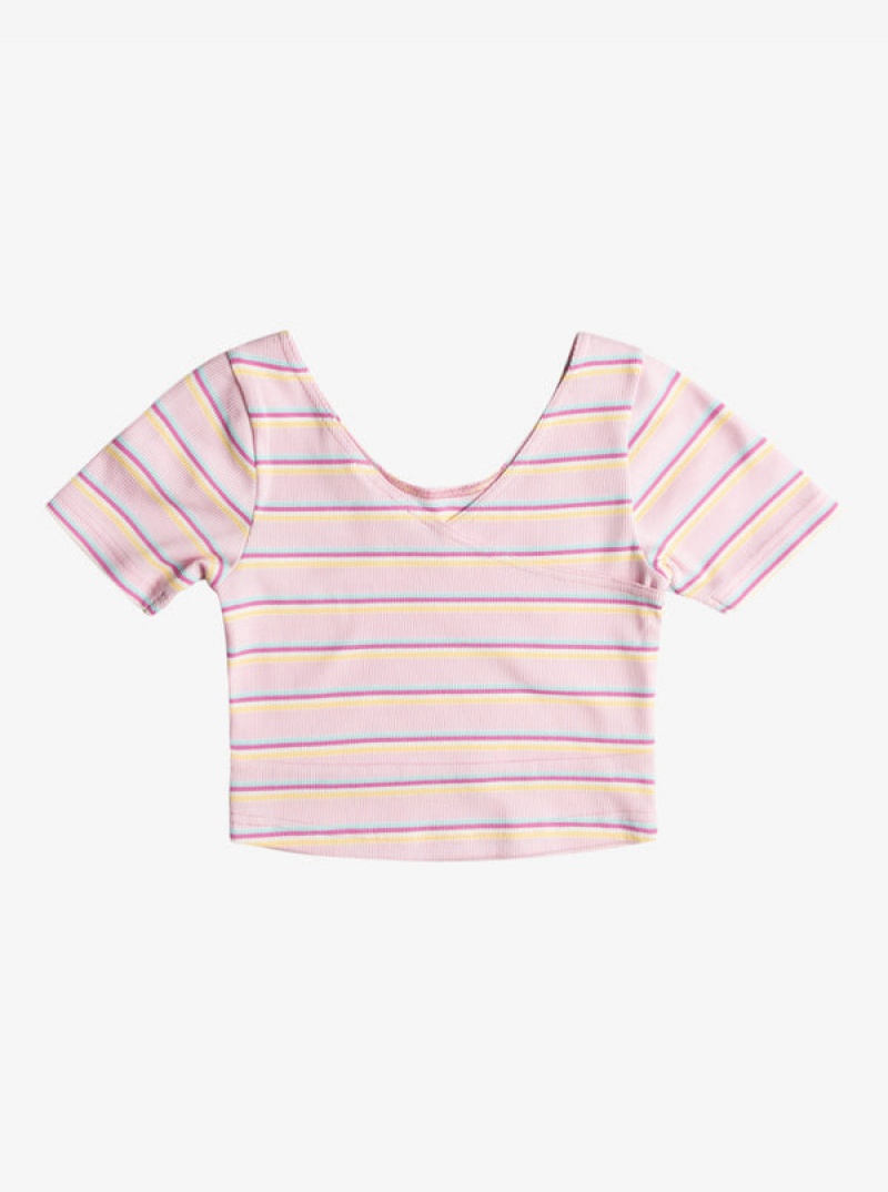 Girls' Roxy Happiest Year Knit T-shirts | 36825-BVUG