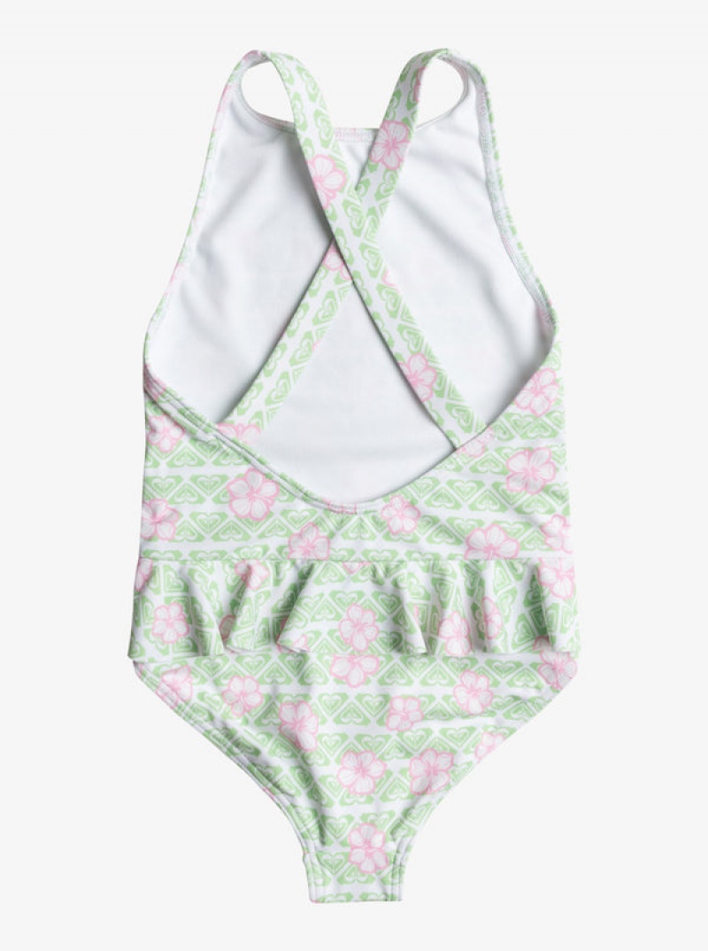 Girls' Roxy Hibiline One-Piece Swimwear | 46729-IVMH