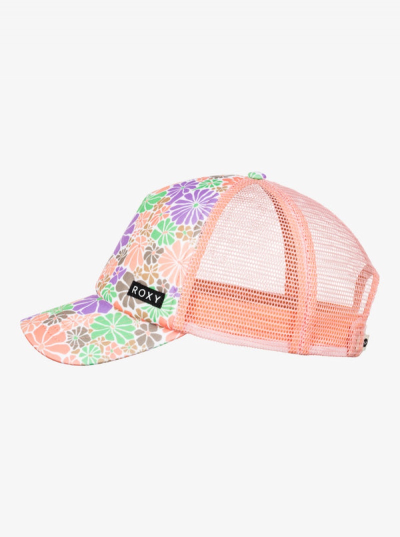 Girls' Roxy Honey Coconut Trucker Hats | 85697-IYPW