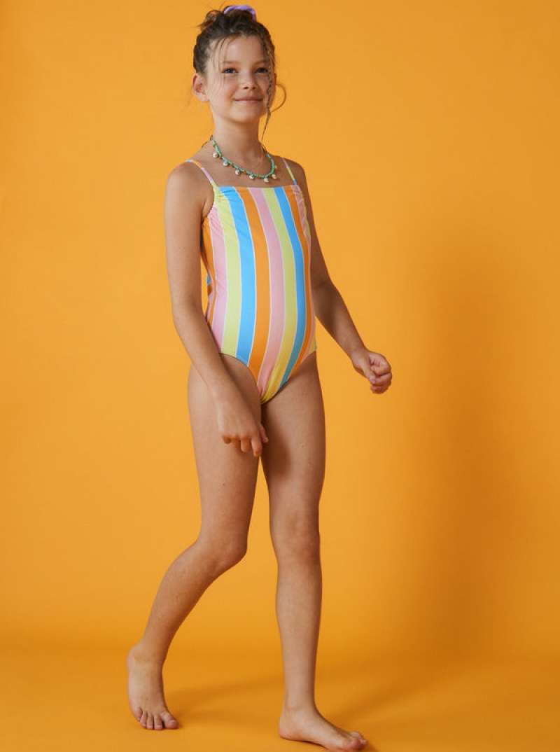 Girls' Roxy Last In Paradise One-Piece Swimwear | 36589-JGMF