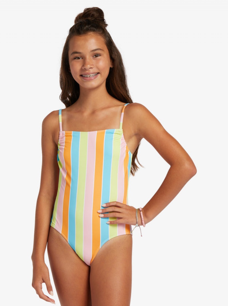 Girls' Roxy Last In Paradise One-Piece Swimwear | 36589-JGMF