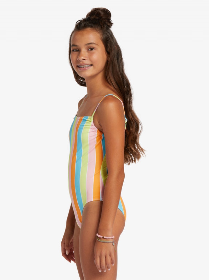 Girls' Roxy Last In Paradise One-Piece Swimwear | 36589-JGMF