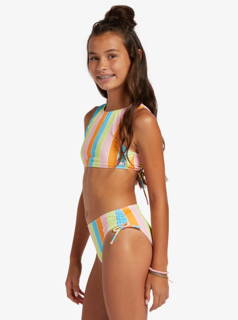 Girls' Roxy Last In Paradise Two Piece Set Swimwear | 84276-BYOX