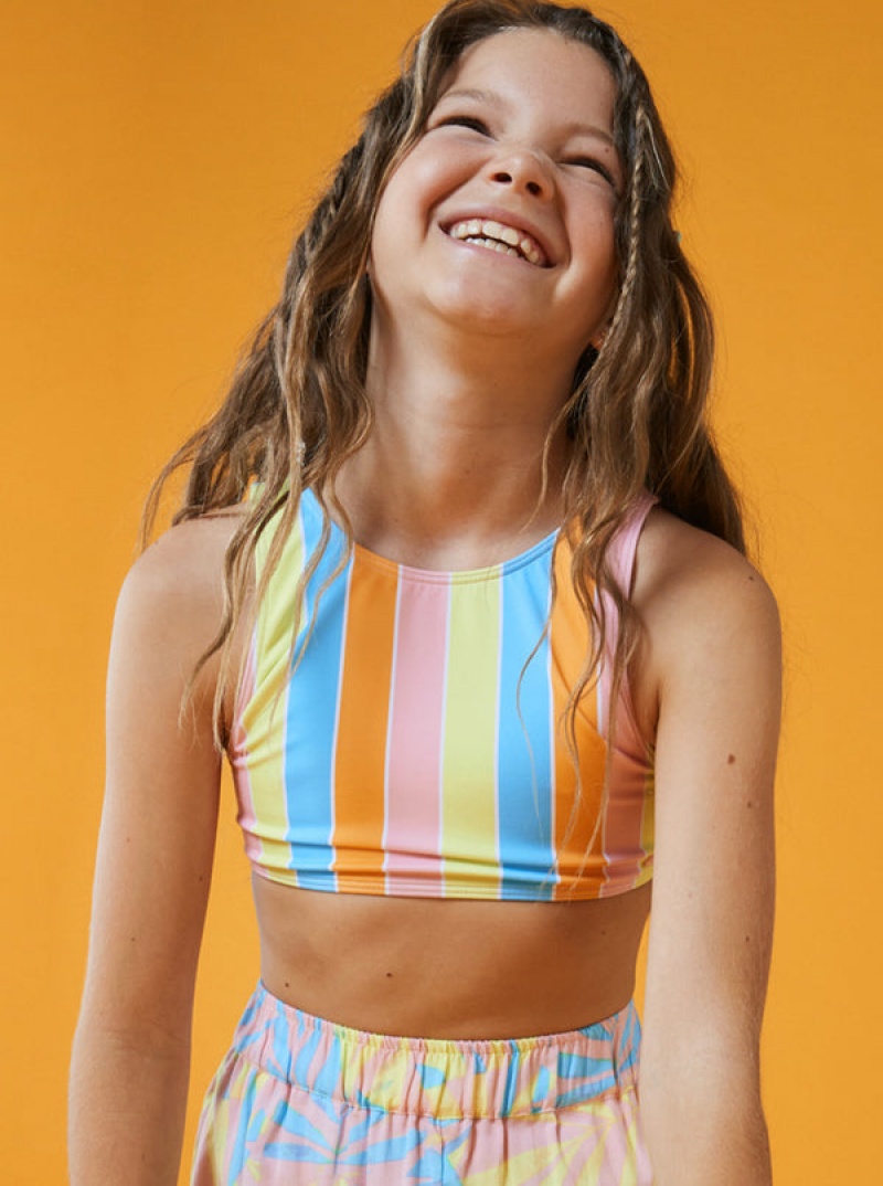 Girls' Roxy Last In Paradise Two Piece Set Swimwear | 84276-BYOX