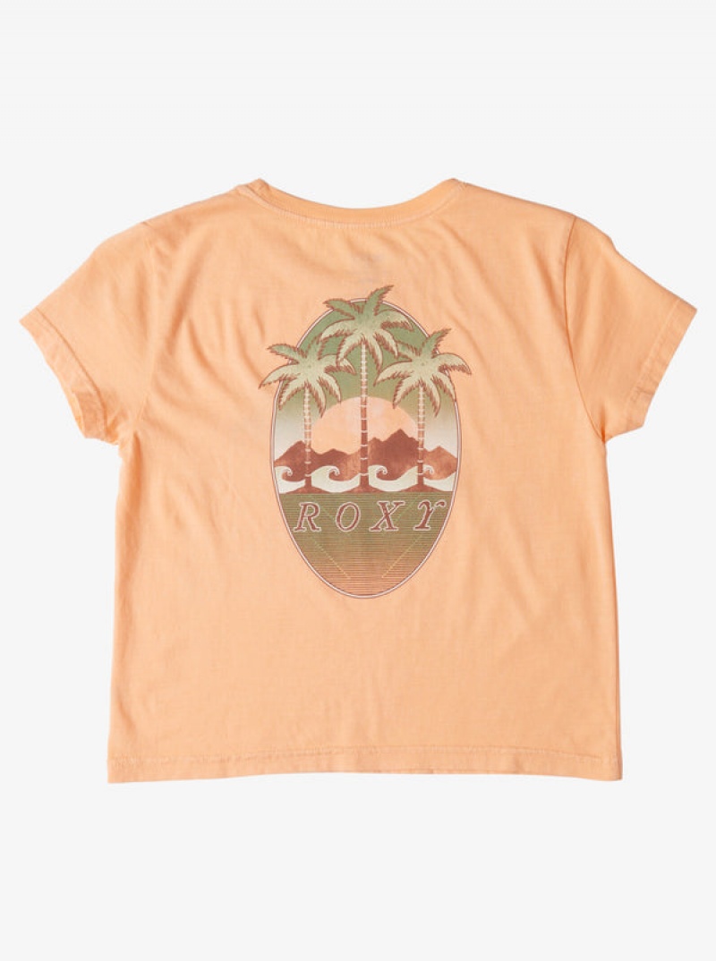 Girls' Roxy Palm Arcana Boyfriend T-shirts | 15487-GEYM