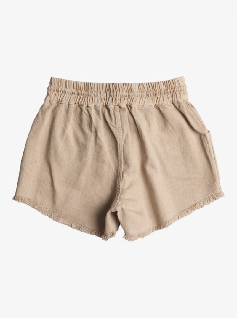 Girls' Roxy Scenic Route Twill Shorts | 18467-DFER