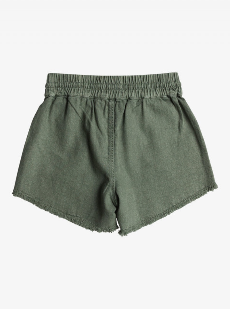 Girls' Roxy Scenic Route Twill Shorts | 79586-NLQJ