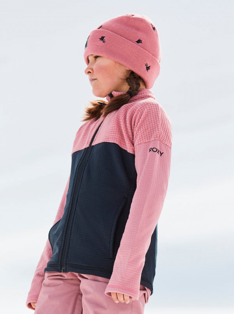 Girls' Roxy Sidley Technical Zip-Up Fleece Snowboard Jackets | 70518-TDRK